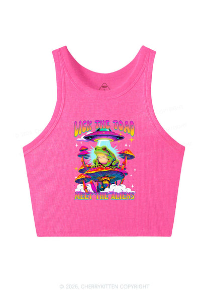 Lick The Toad Y2K Crop Tank Top Cherrykitten