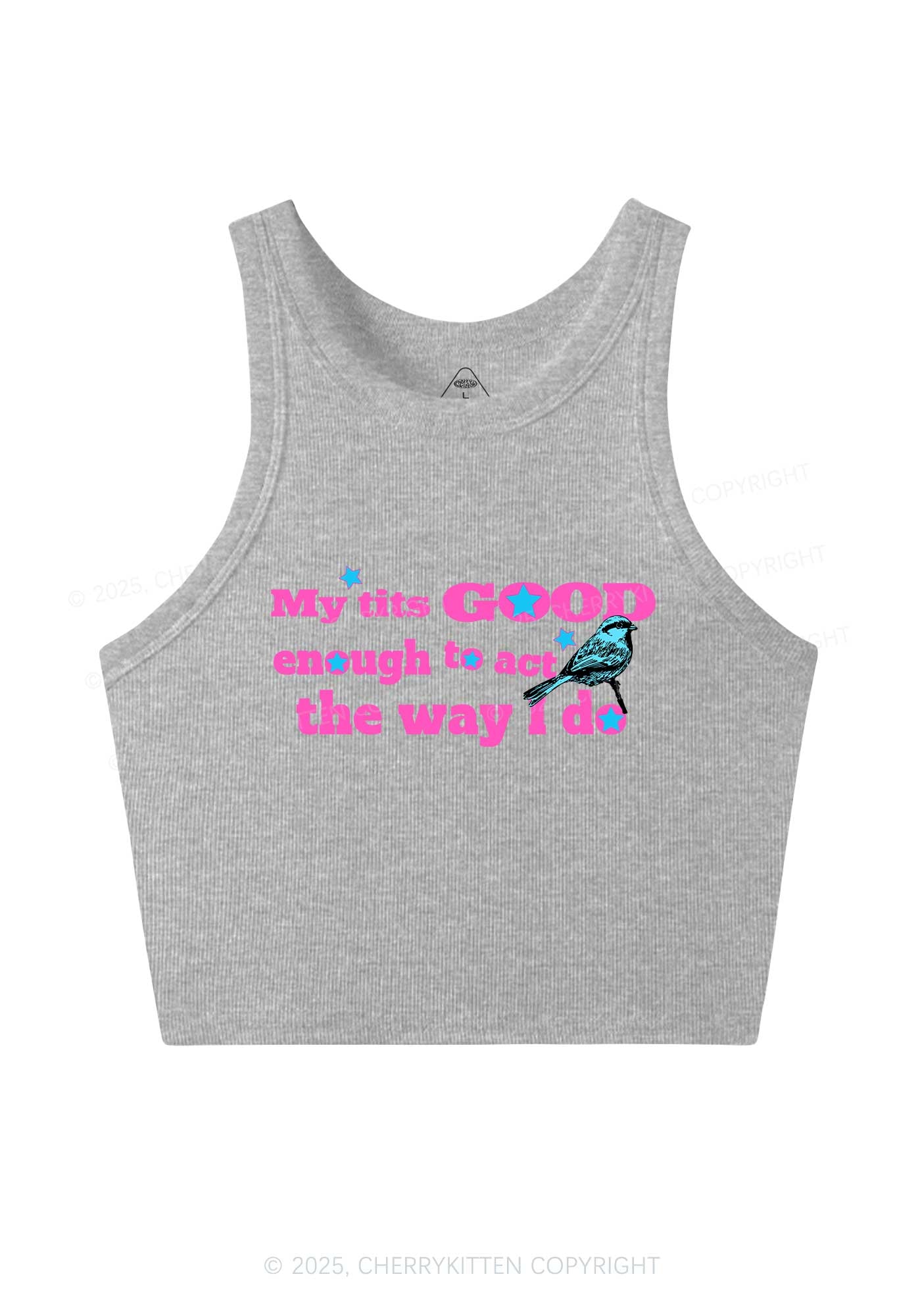 Good To Act Way Y2K Crop Tank Top Cherrykitten