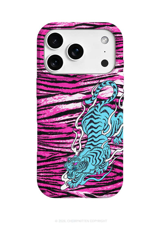 Blue Tiger Pink Zebra Stripe Y2K Phone Case Cherrykitten