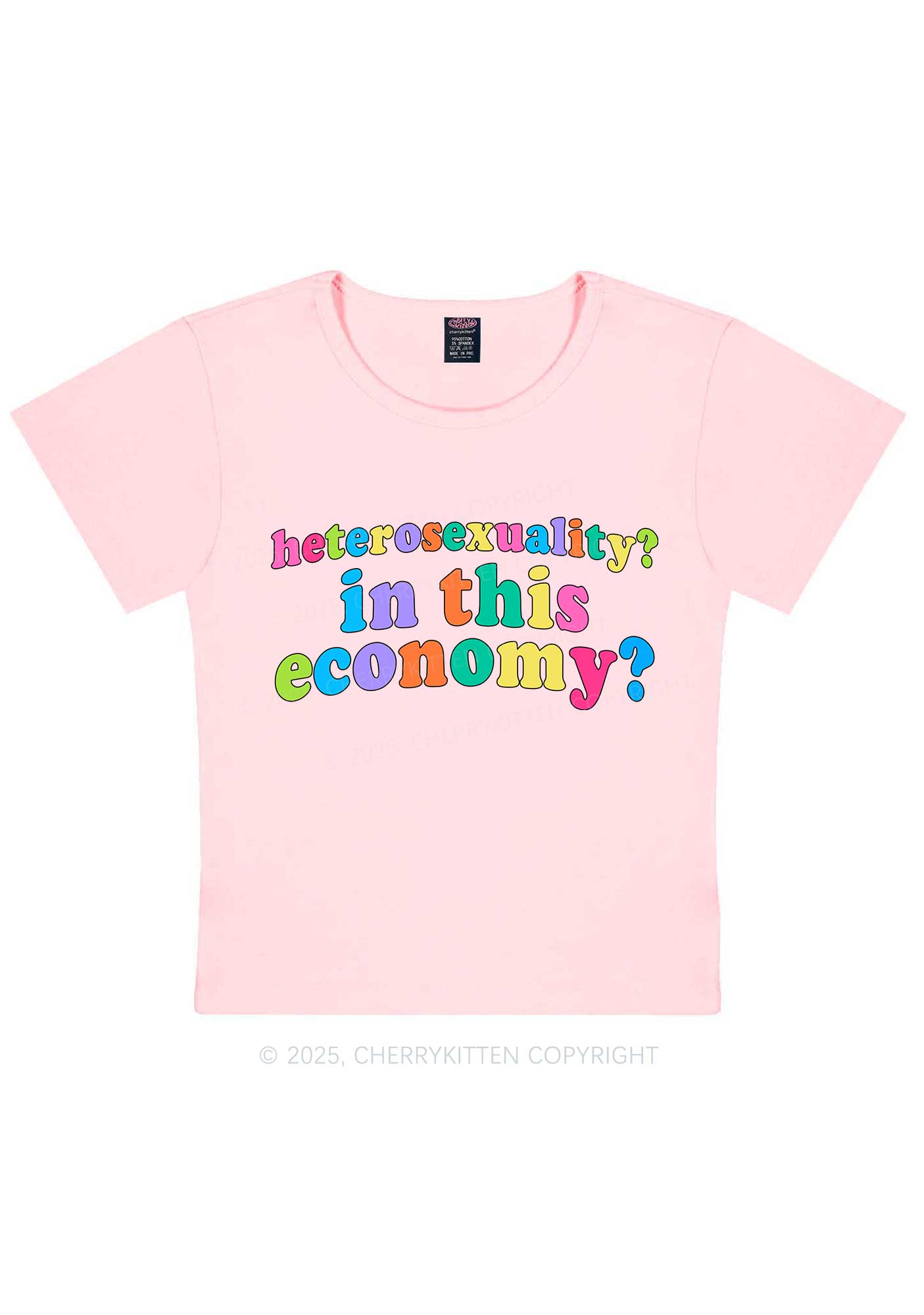 Heterosexuality In This Economy Pride Y2K Baby Tee Cherrykitten
