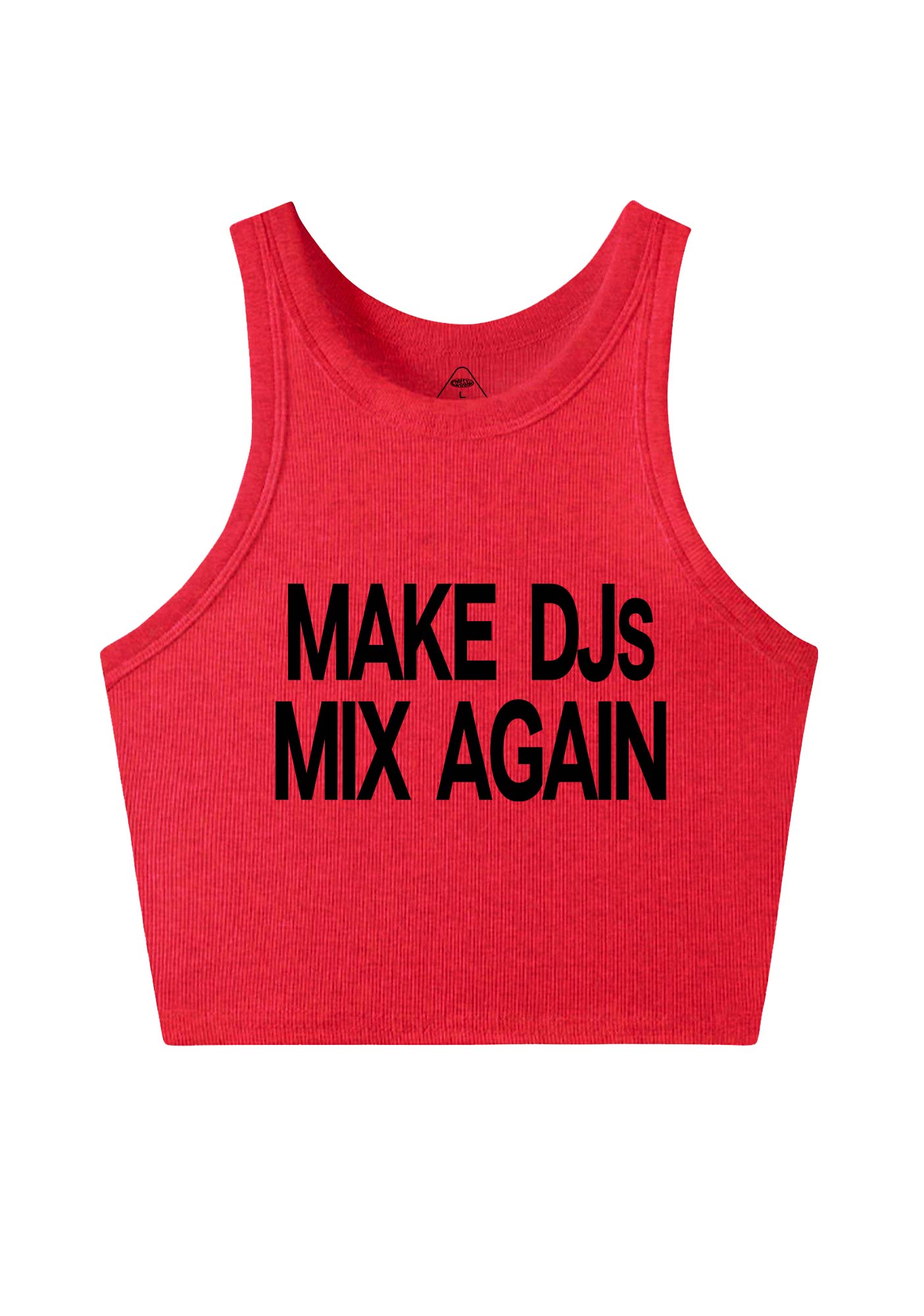 Make DJs Mix Again Y2K Crop Tank Top Cherrykitten