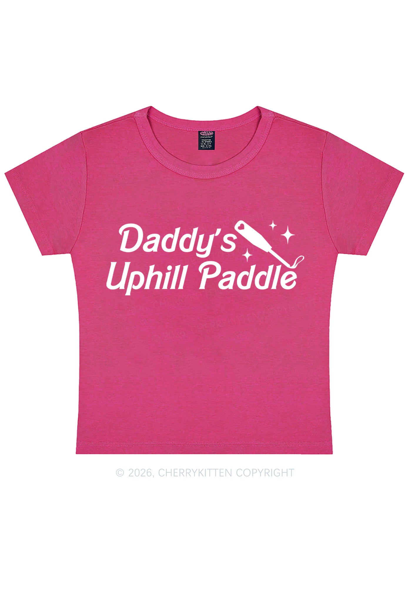 Daddys Uphill Paddle Y2K Baby Tee Cherrykitten