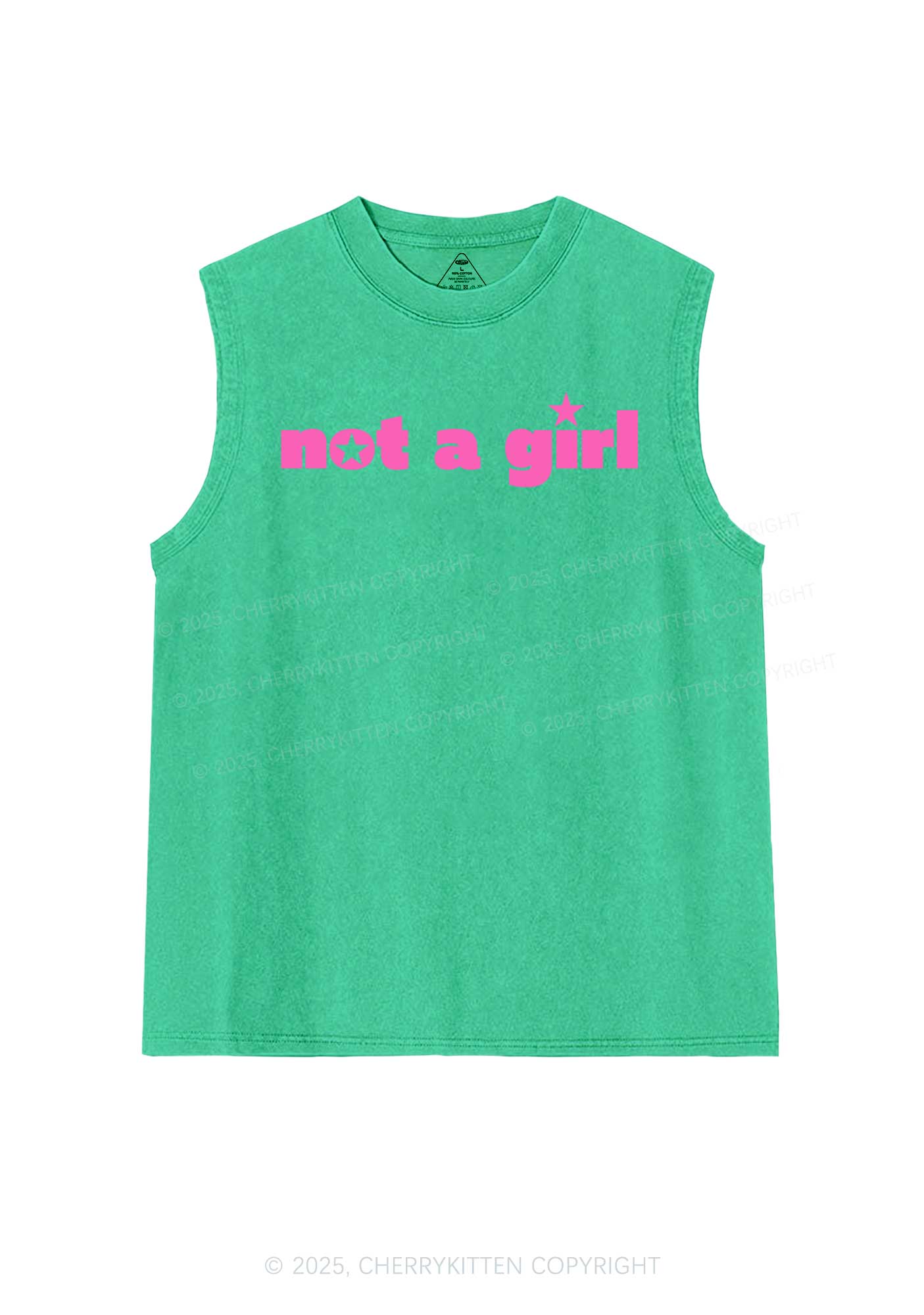 Not A Girl Y2K Washed Muscle Tank Cherrykitten