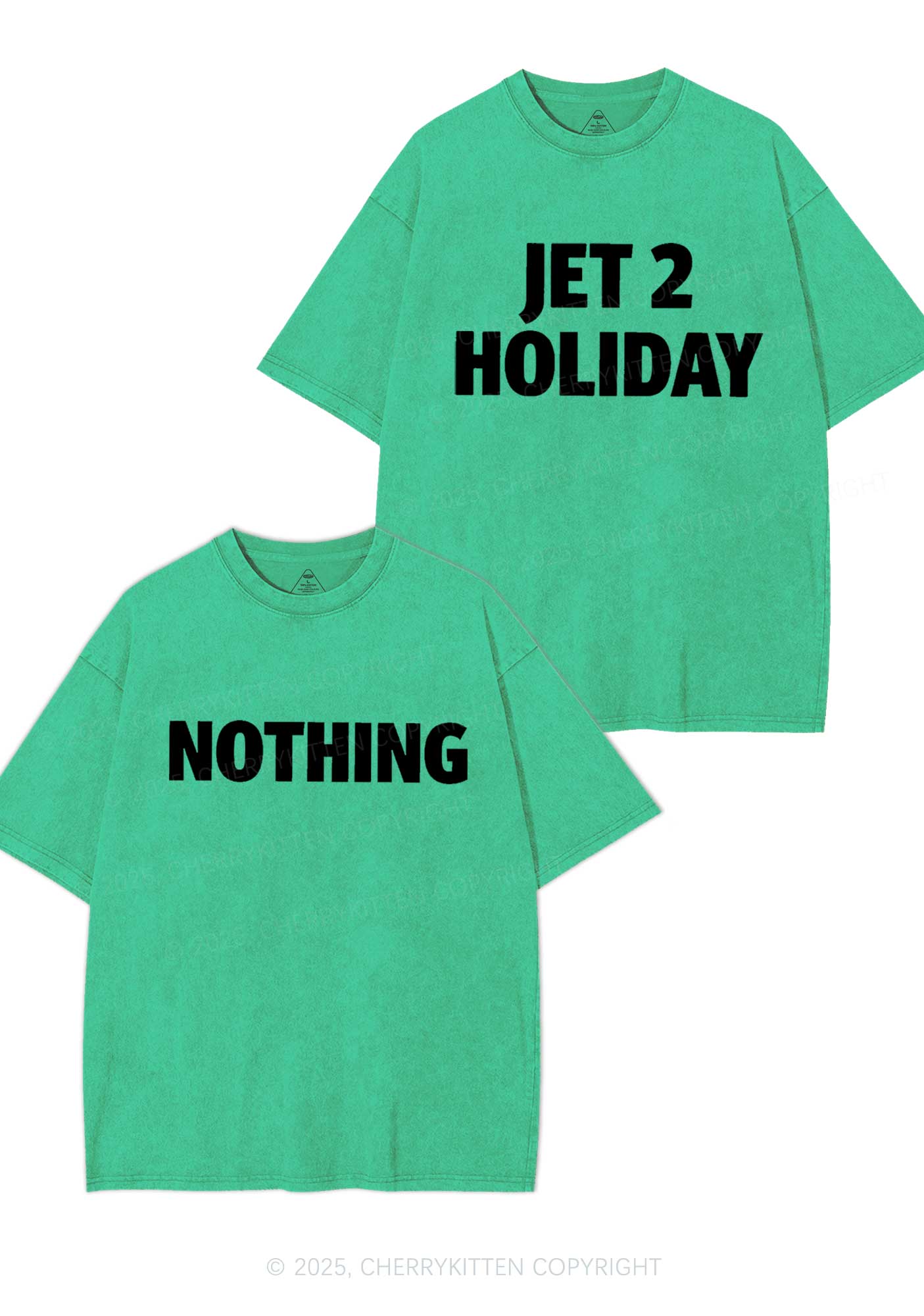 Jet Holiday Nothing Y2K Valentine's Day Washed Tee Cherrykitten