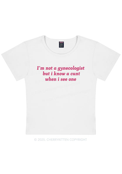 Im Not Gynecologist Y2K Baby Tee Cherrykitten