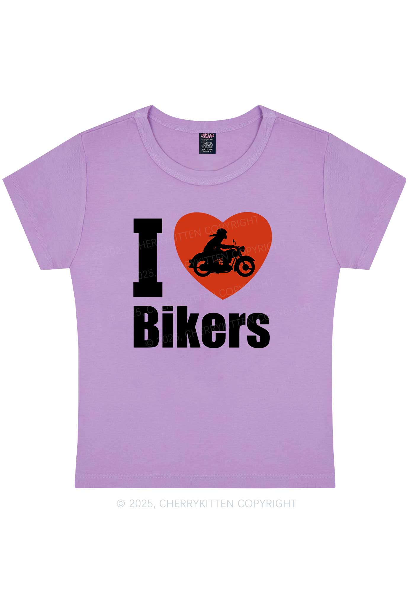 I Love Bikers Y2K Baby Tee Cherrykitten
