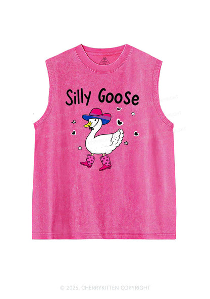 Silly Goose Bisexual Pride Y2K Washed Muscle Tank Cherrykitten