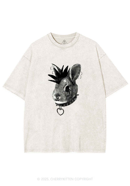 Custom Punk Pet Y2K Shirts Washed Tee Cherrykitten