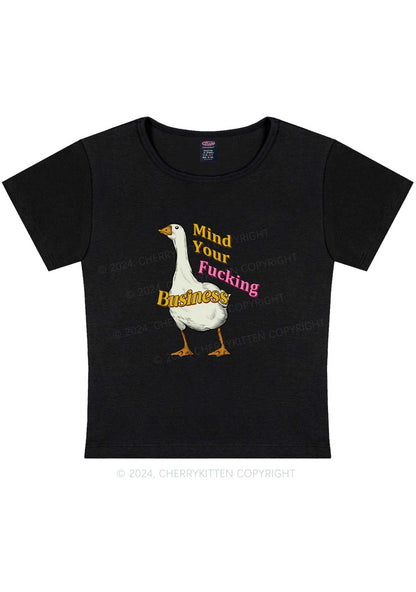 Curvy Fxxking Business Y2K Baby Tee Cherrykitten