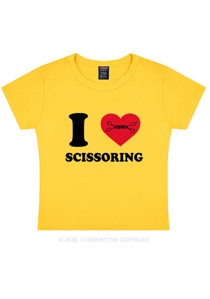 I Love Scissoring Pride Y2K Baby Tee Cherrykitten