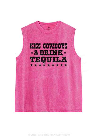 Kiss Cowboys Y2K Washed Muscle Tank Cherrykitten