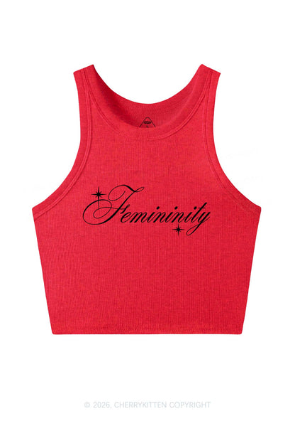 Femininity Pride Y2K Crop Tank Top Cherrykitten