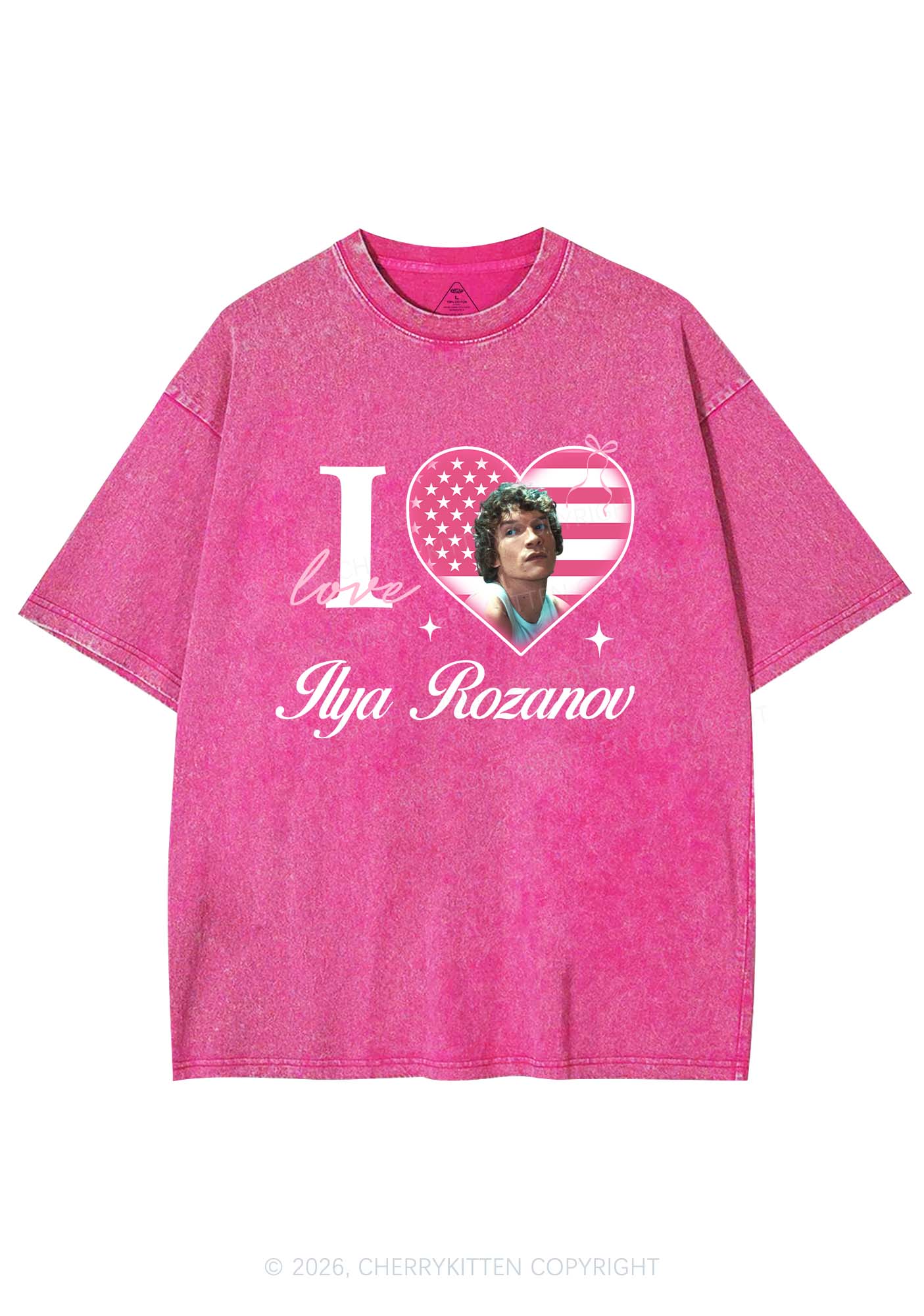 I Love IR HR Y2K Shirts Washed Tee Cherrykitten