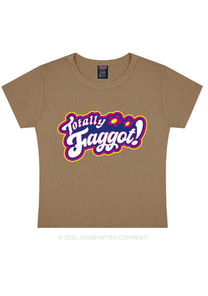 Totally Faggot Pride Y2K Baby Tee Cherrykitten