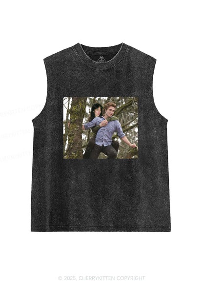 Custom Face Y2K Washed Muscle Tank Cherrykitten