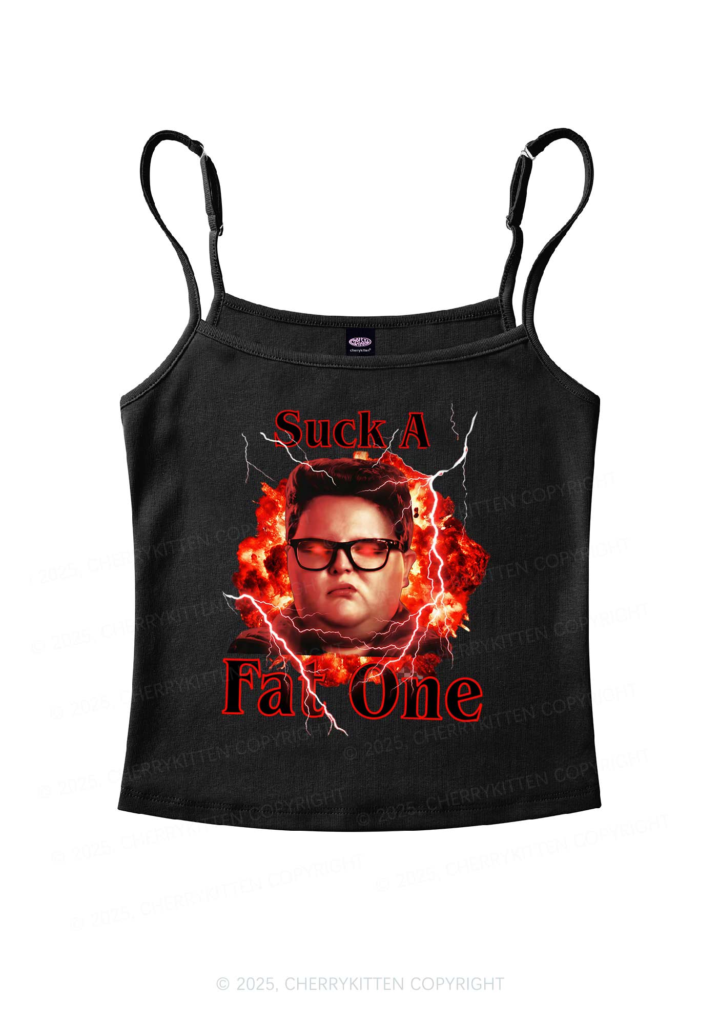 Suck A Fat One Y2K Spaghetti Strap Cami Cherrykitten