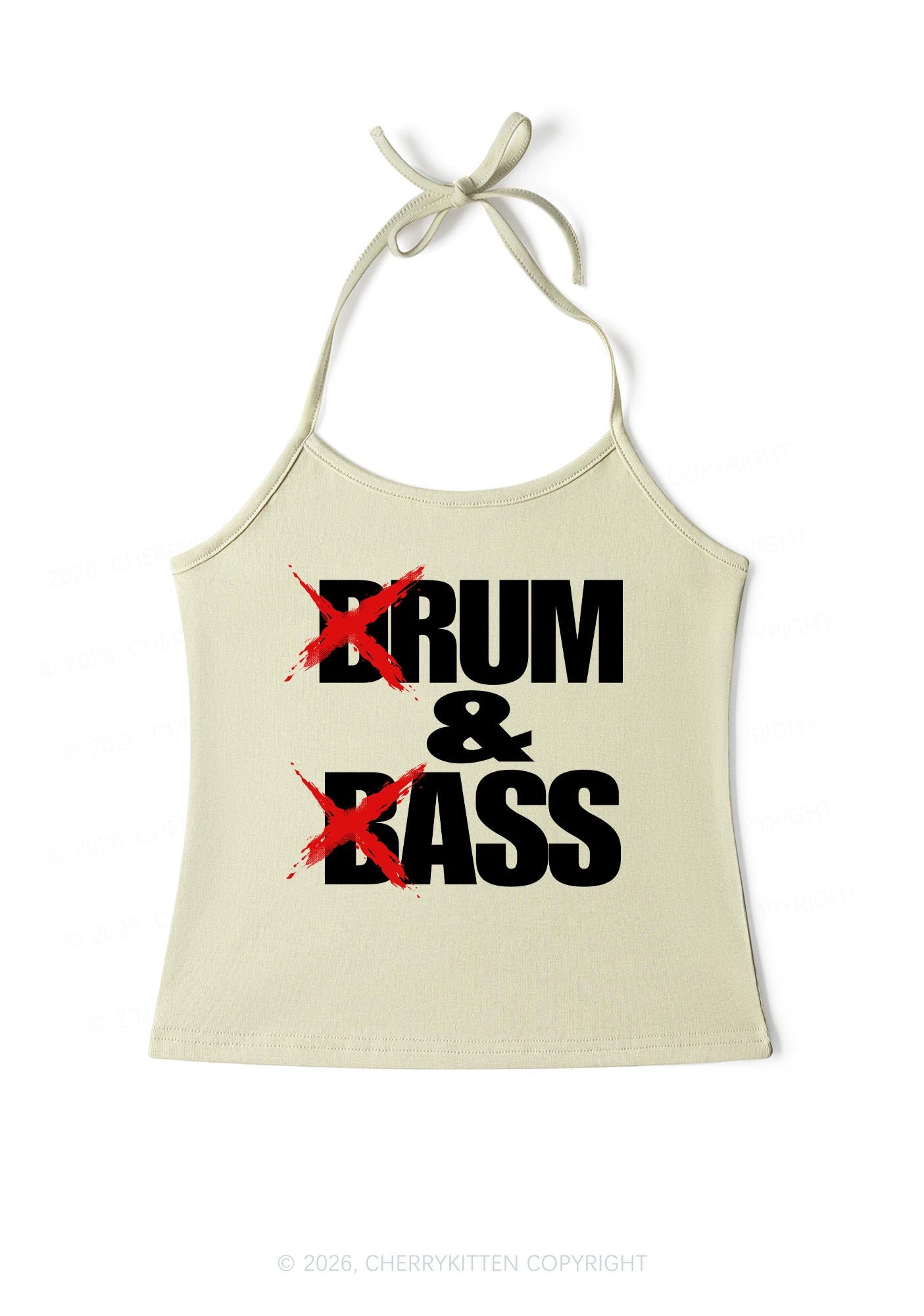 DnB Graffiti Y2K Halter Neck Cami Cherrykitten