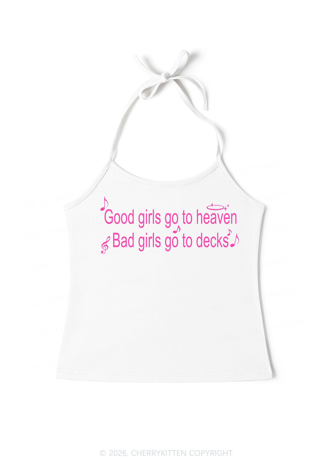 Bad Girls Go To Decks Y2K Halter Neck Cami Cherrykitten