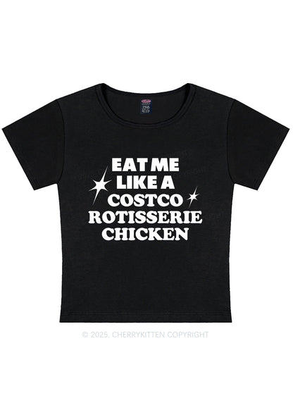 Eat Me Like Chicken Y2K Baby Tee Cherrykitten