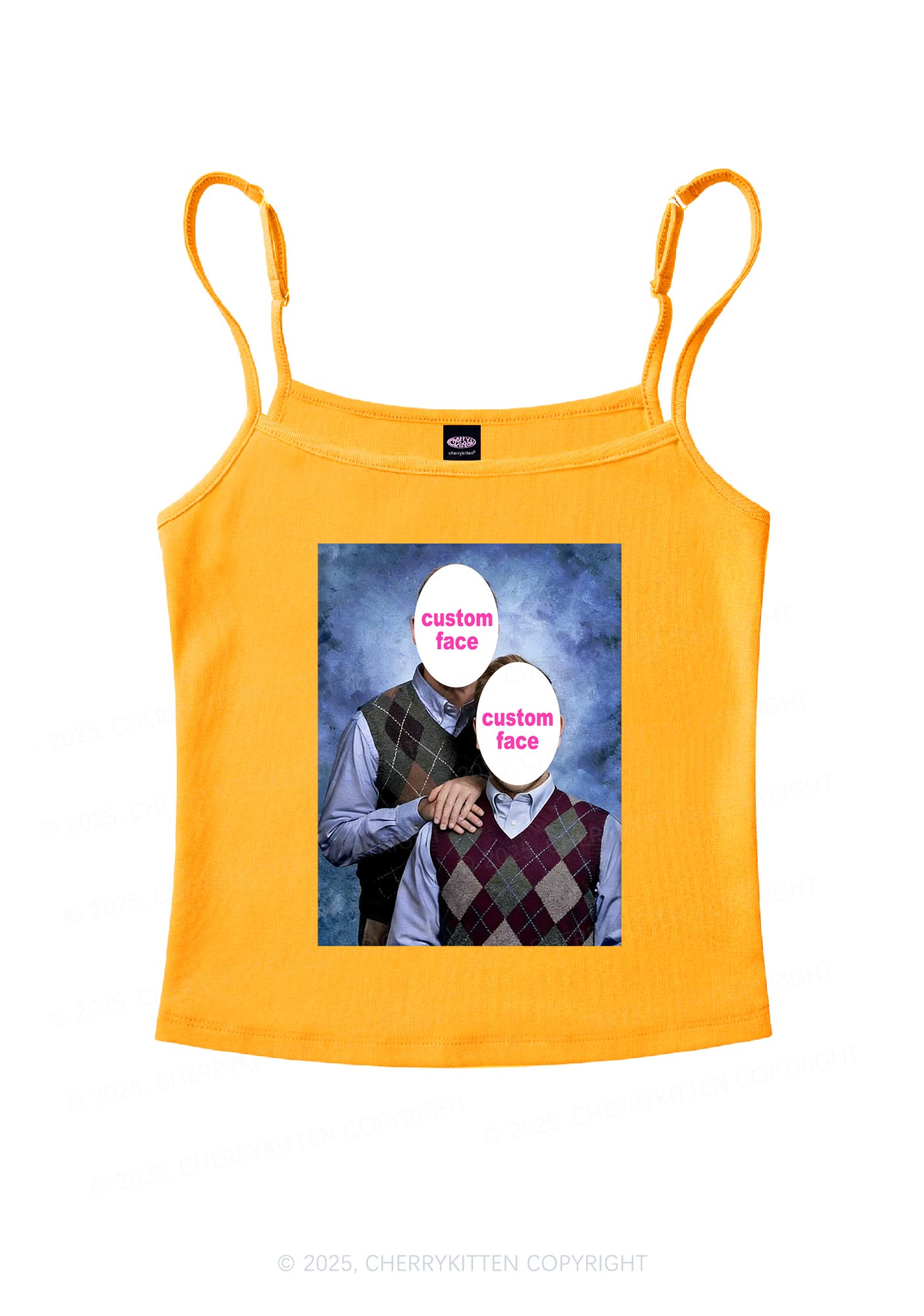 Custom Step Brothers Portrait Y2K Spaghetti Strap Cami Cherrykitten