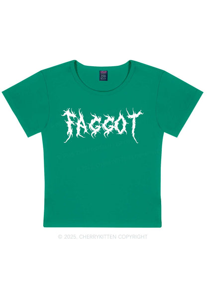 Punk Faggot Pride Y2K Baby Tee Cherrykitten