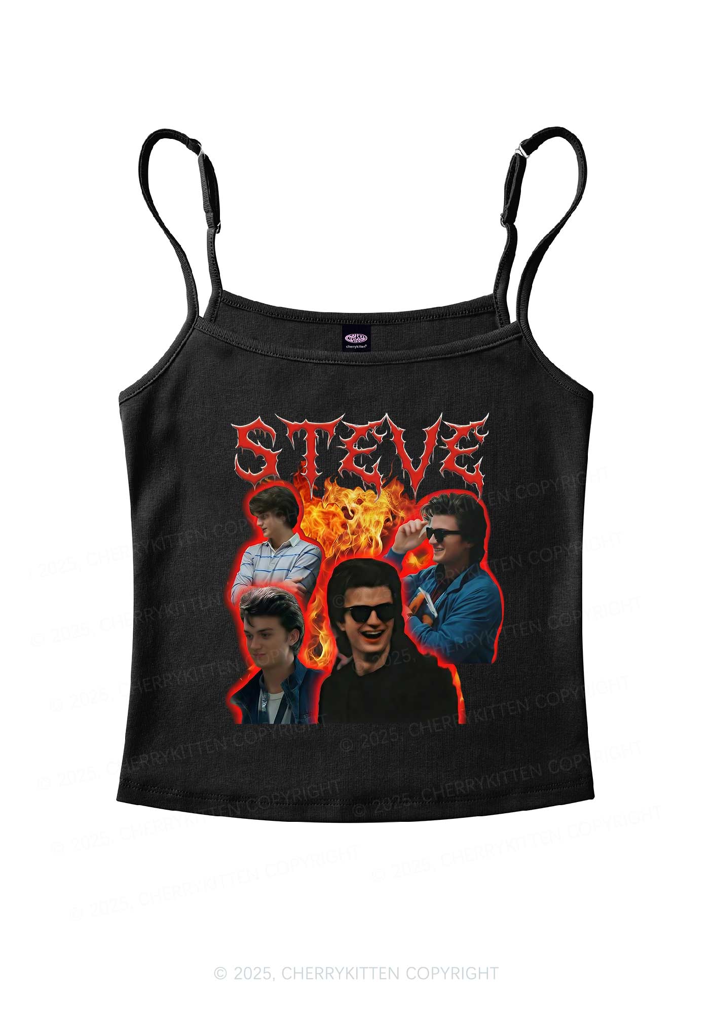 SH Flame Vibe Y2K Spaghetti Strap Cami Cherrykitten