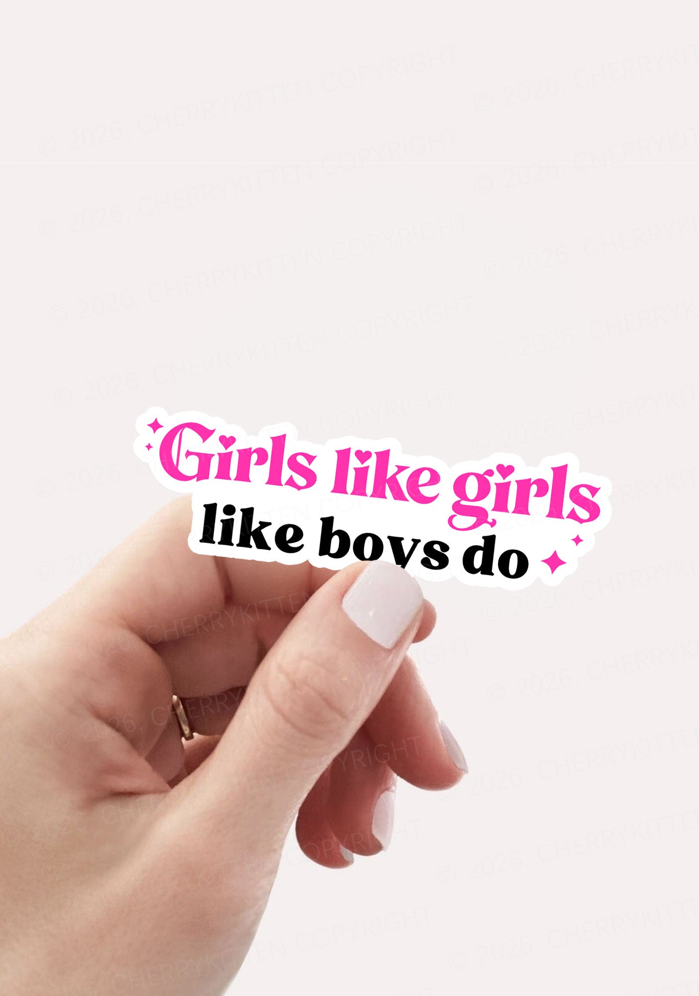 Girls Like Girls Like Boys Do Pride 1pc Y2K Sticker Cherrykitten