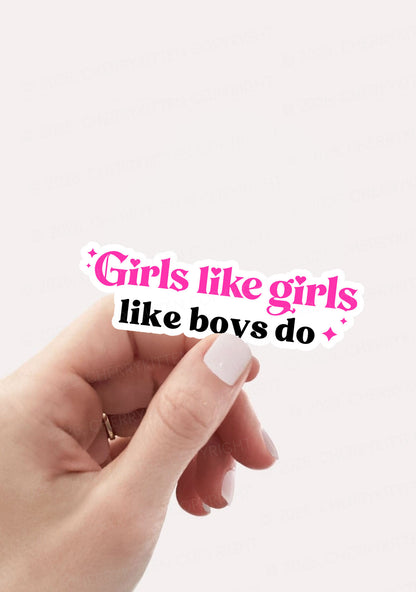 Girls Like Girls Like Boys Do Pride 1pc Y2K Sticker Cherrykitten