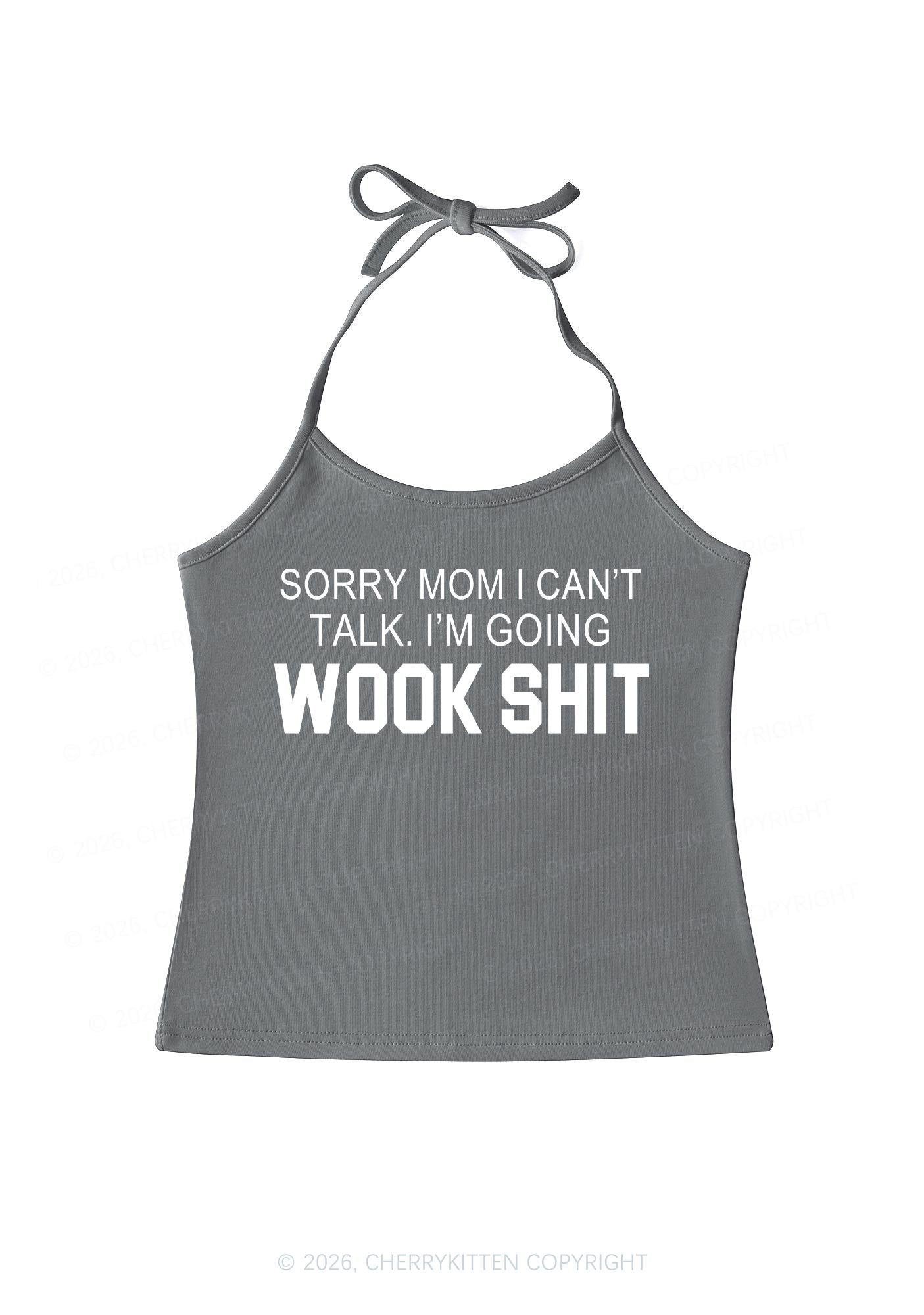 Im Doing Wook Shxt Y2K Halter Neck Cami Cherrykitten