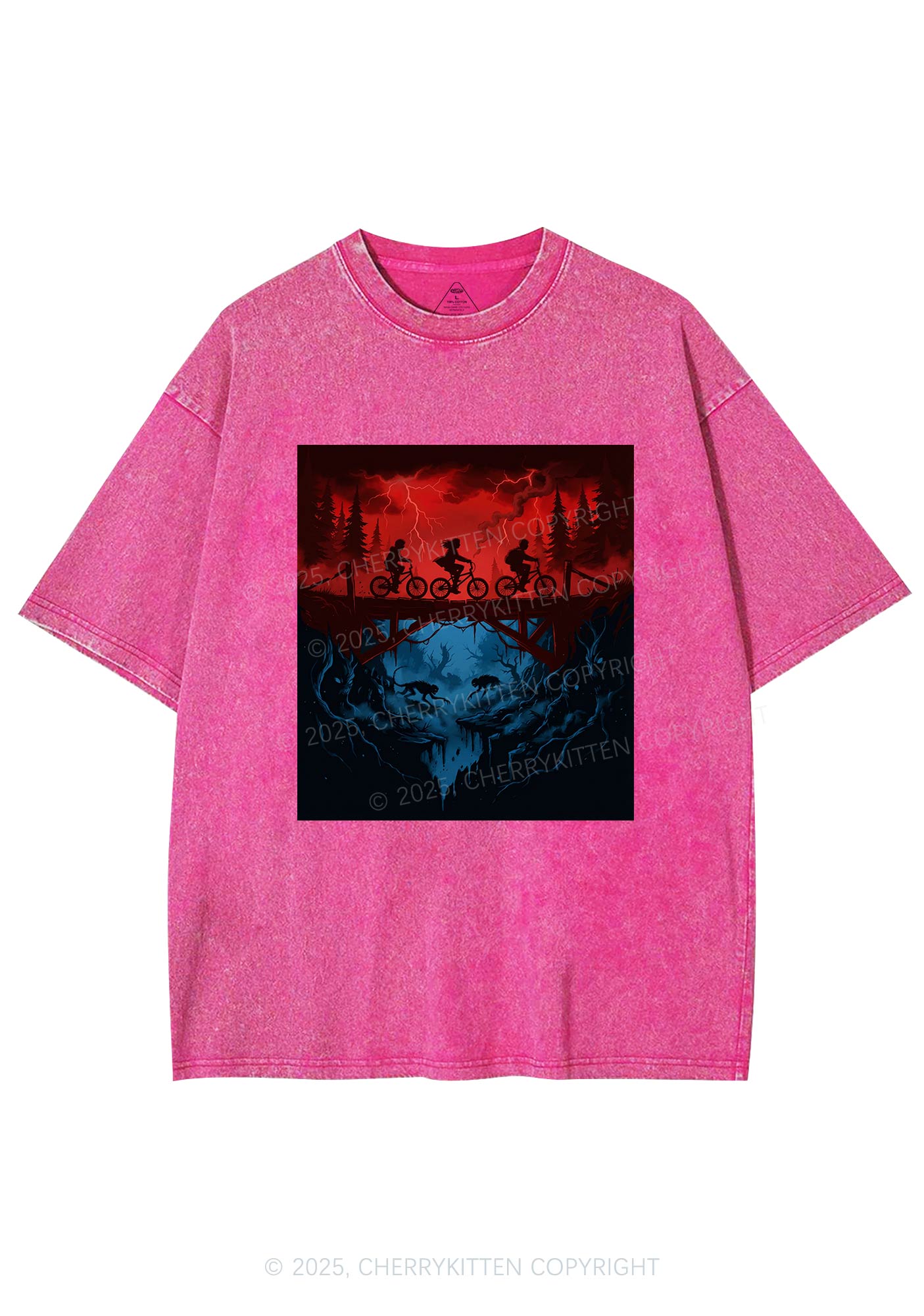 Red Storm Riders Y2K Shirts Washed Tee Cherrykitten