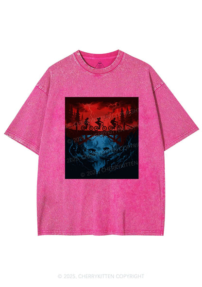 Red Storm Riders Y2K Shirts Washed Tee Cherrykitten