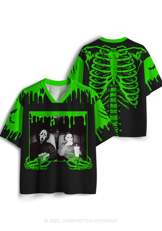 Halloween Watching Movie Y2K Sport Jersey Shirts Cherrykitten