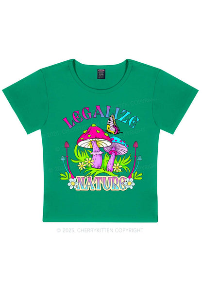 Legalize Nature Shrooms Y2K Baby Tee Cherrykitten