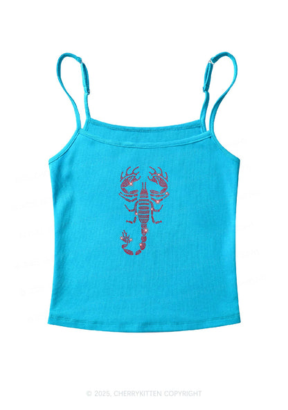 Rhinestone Red Scorpion Y2K Spaghetti Strap Cami Cherrykitten