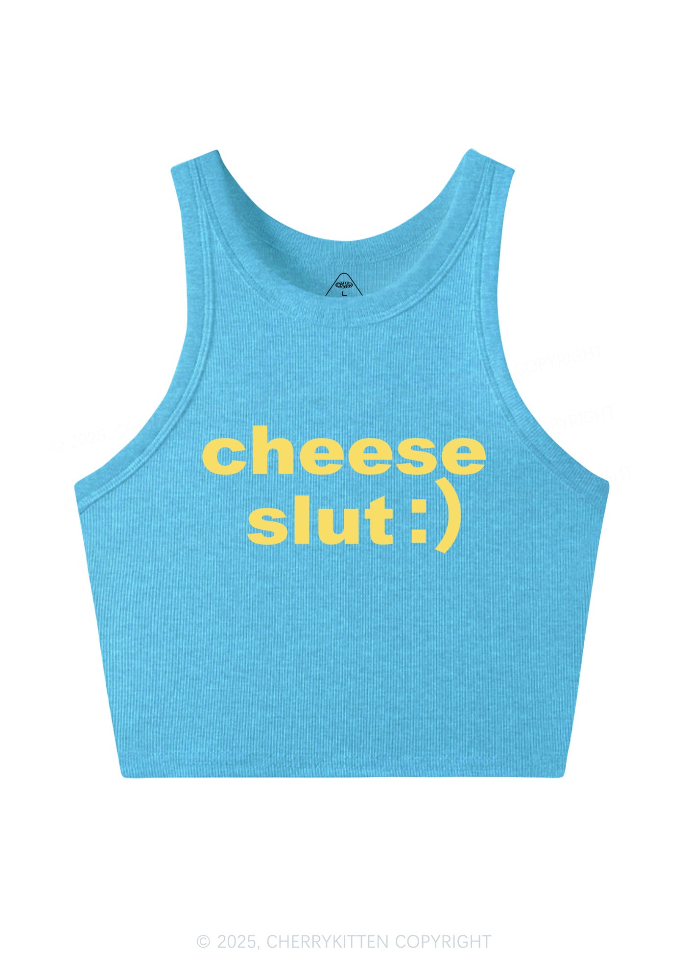Cheese Slxt Y2K Crop Tank Top Cherrykitten