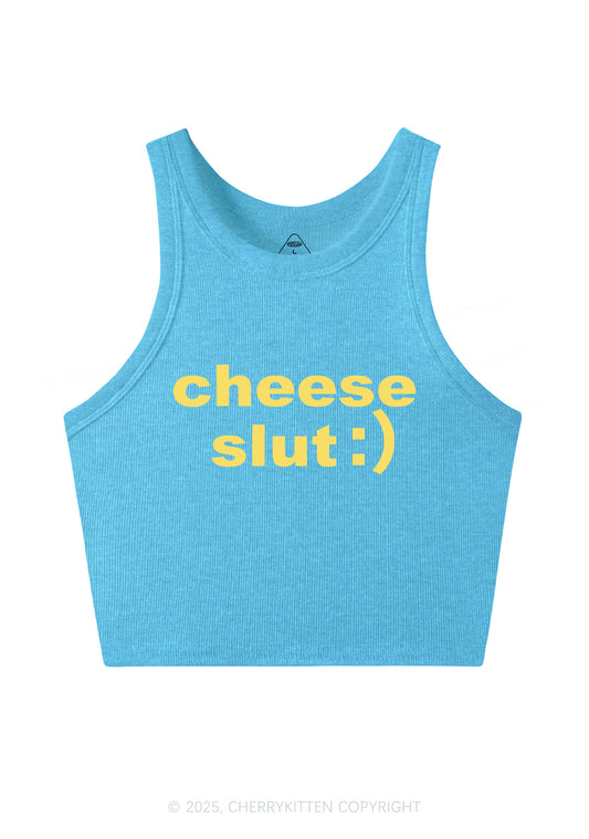 Cheese Slxt Y2K Crop Tank Top Cherrykitten