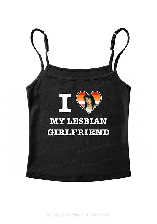 Custom My Lesbian GF Pride Y2K Spaghetti Strap Cami Cherrykitten