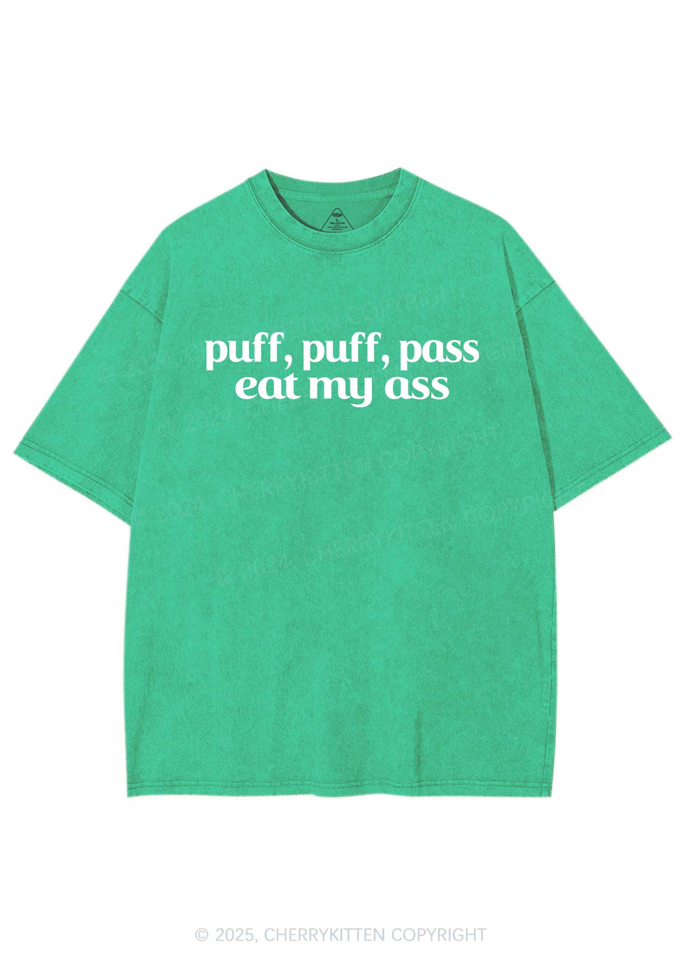 Puff Eat My Axx Y2K Shirts Washed Tee Cherrykitten