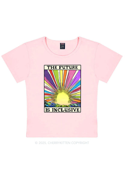 The Future Is Inclusive Pride Y2K Baby Tee Cherrykitten