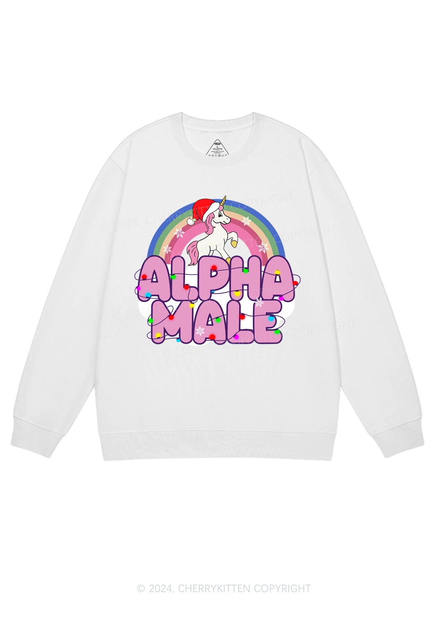 Christmas Alpha Male Y2K Sweatshirt Cherrykitten