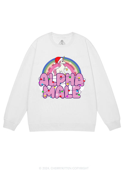 Christmas Alpha Male Y2K Sweatshirt Cherrykitten