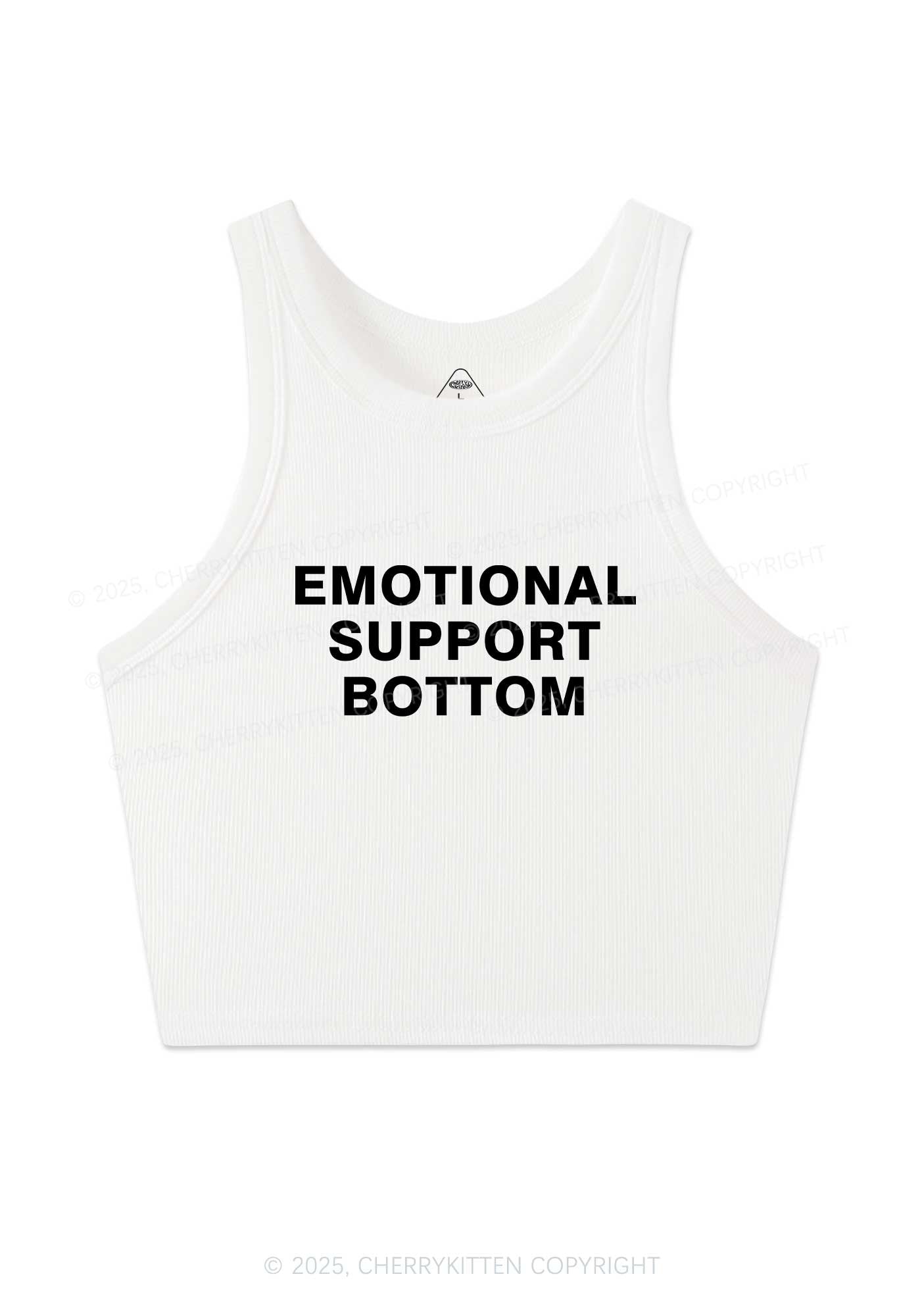 Emotional Support Bottom Pride Y2K Crop Tank Top Cherrykitten
