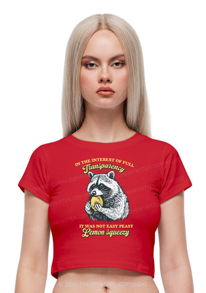 Transparency Lemon Squeezy Y2K Baby Tee Cherrykitten