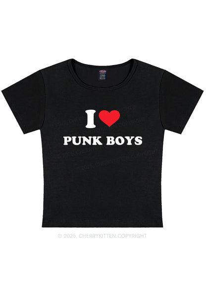 I Love Punk Boys Y2K Baby Tee Cherrykitten