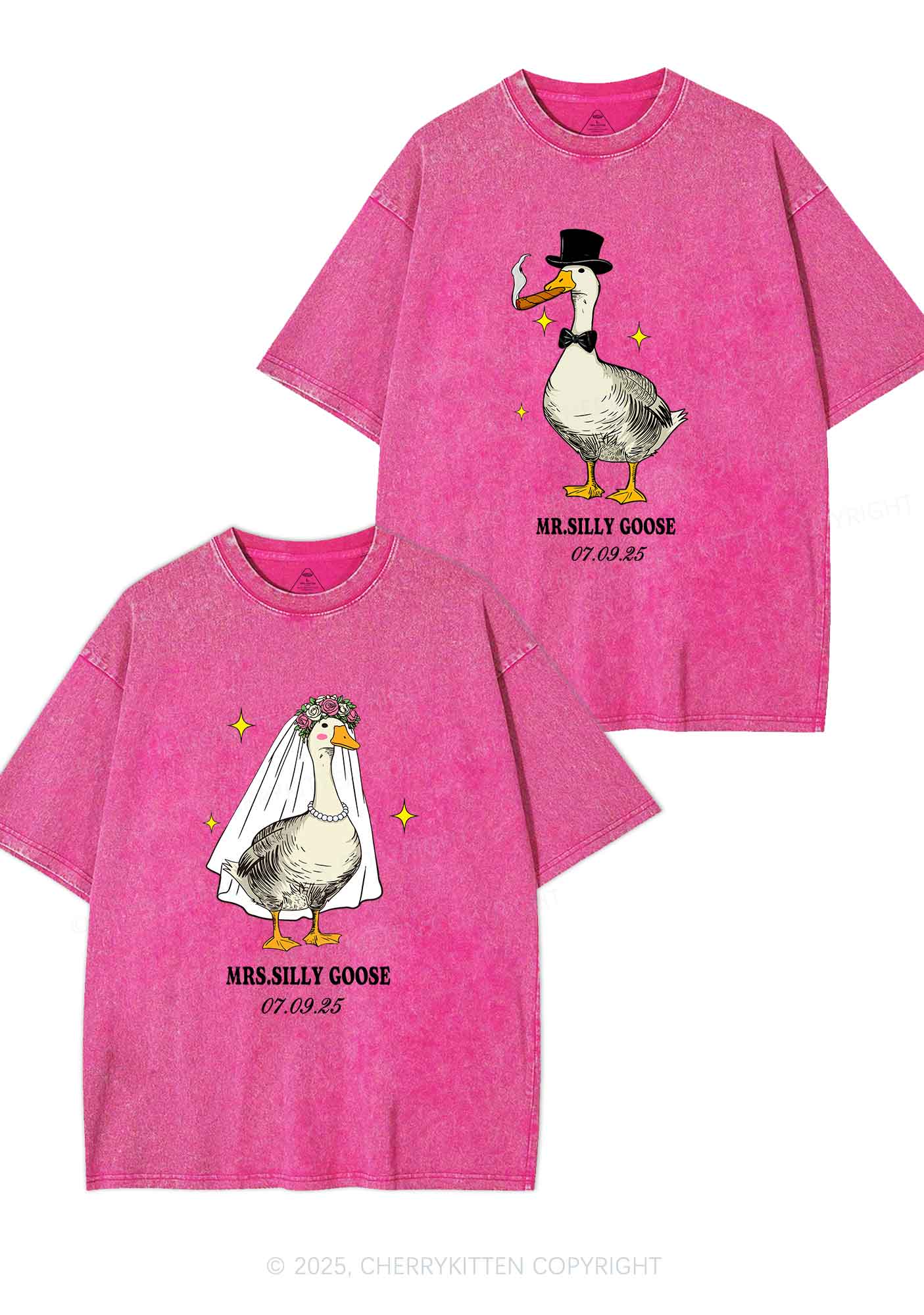 Mr Silly Goose Y2K Valentine's Day Washed Tee Cherrykitten