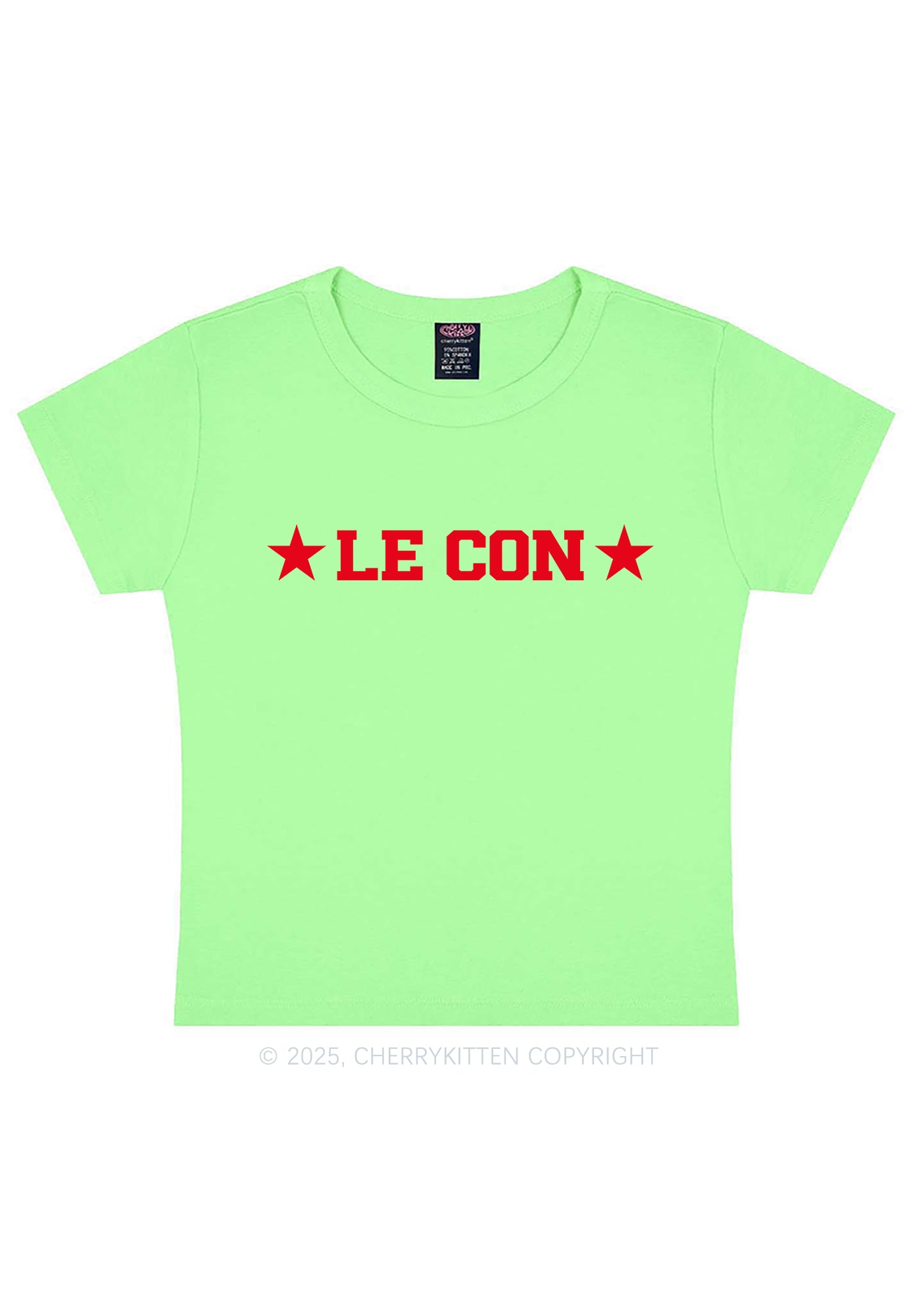 Le Con Y2K Baby Tee Cherrykitten
