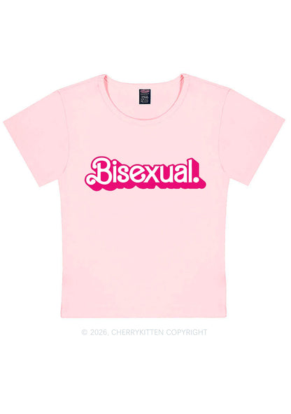 Pink Bisexual Pride Y2K Baby Tee Cherrykitten