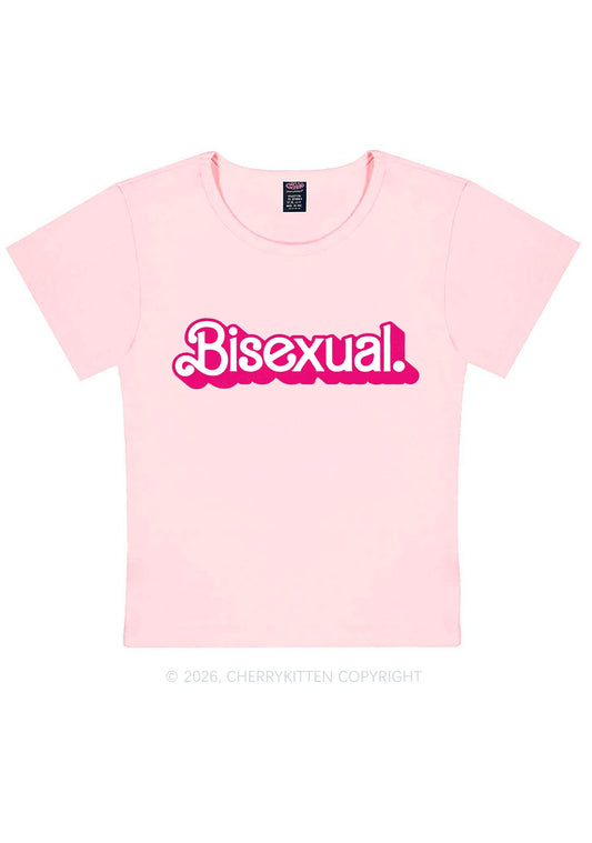 Pink Bisexual Pride Y2K Baby Tee Cherrykitten