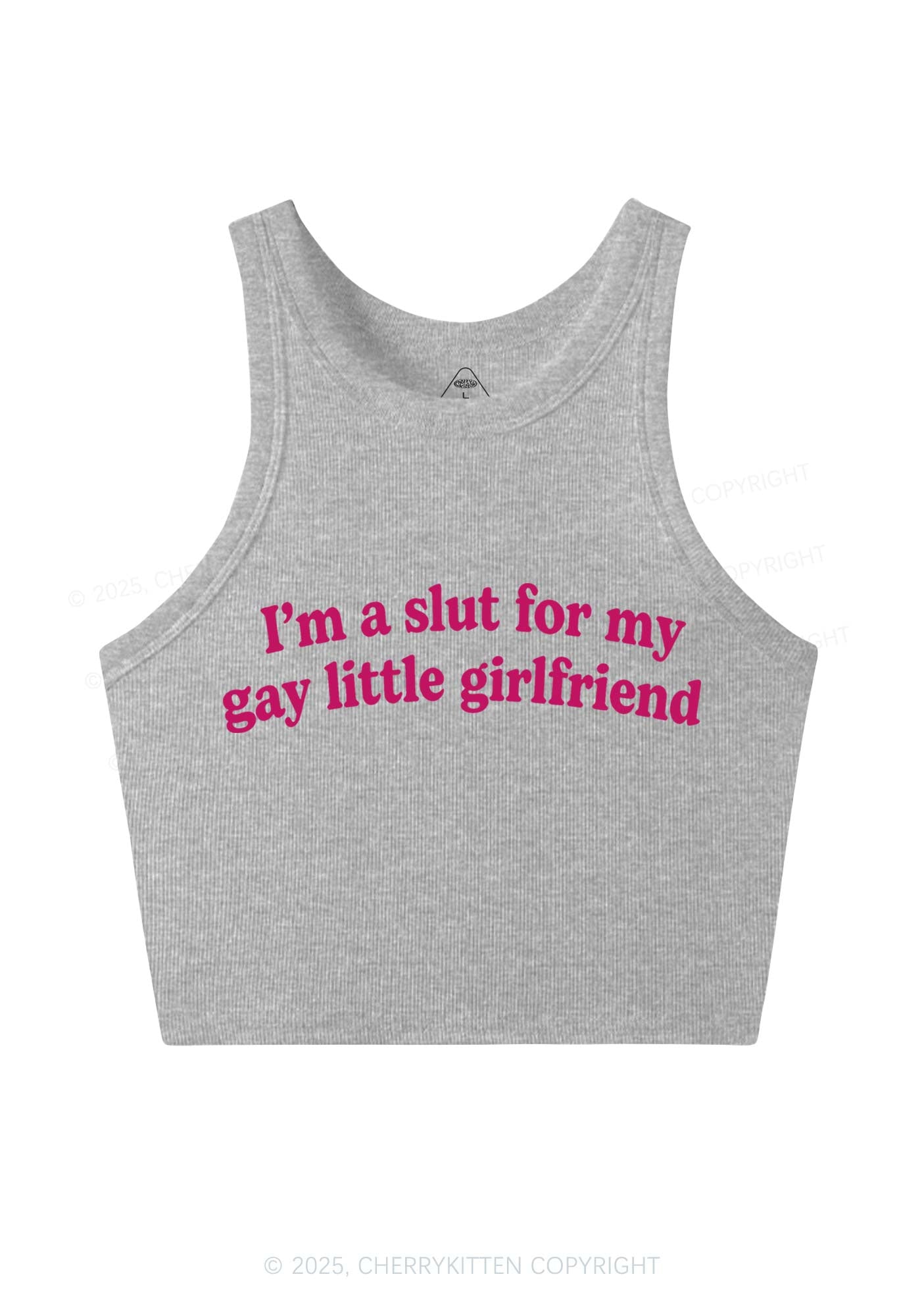 Slxt For My Gay GF Valentine's Day Y2K Crop Tank Top Cherrykitten