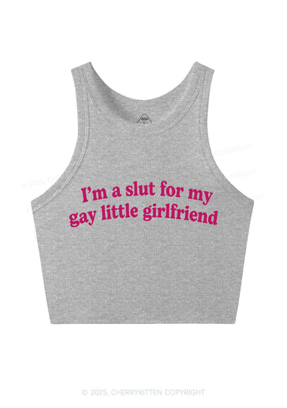 Slxt For My Gay GF Valentine's Day Y2K Crop Tank Top Cherrykitten